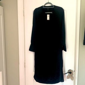 Black banana republic midi satin dress
